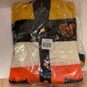 Disney Halloween Mickey Mouse Stripe Womens Hooded Cardigan